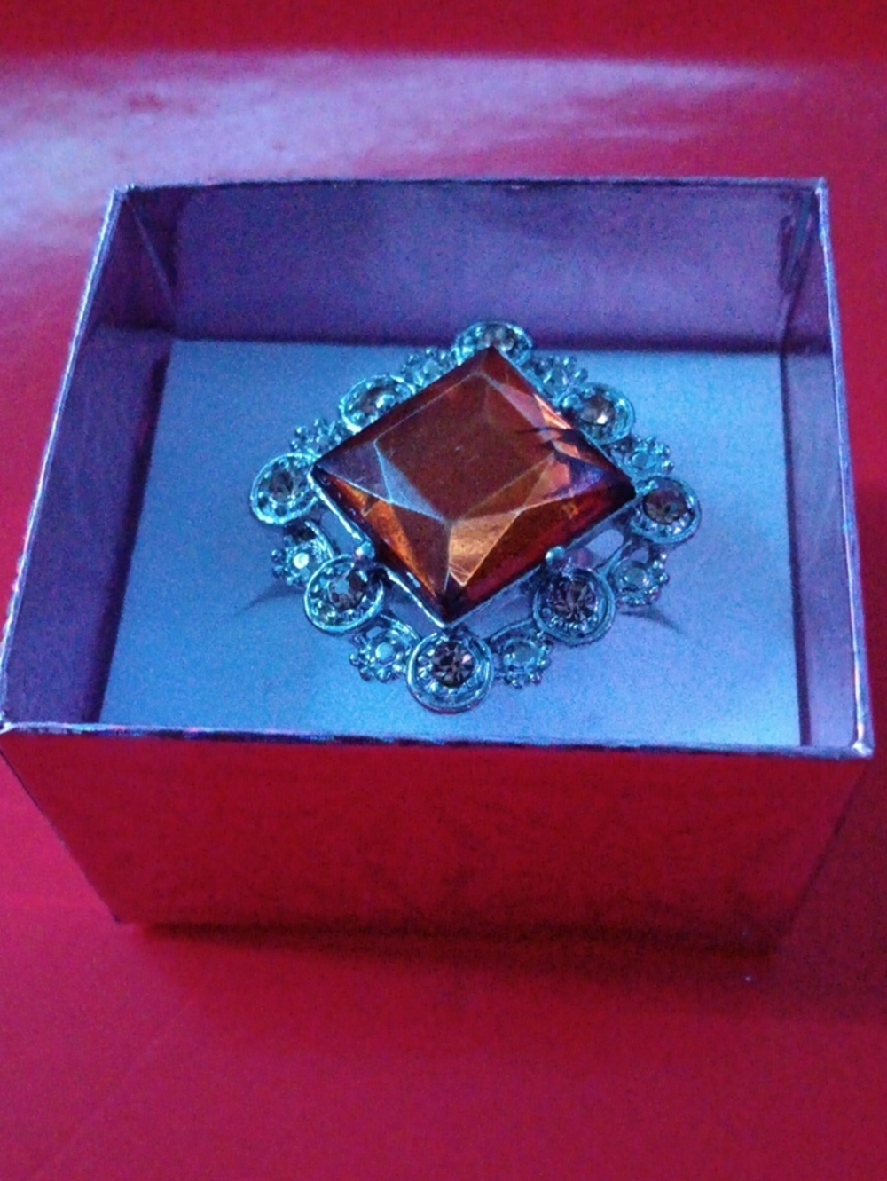 Vintage-Style Amber Ring
